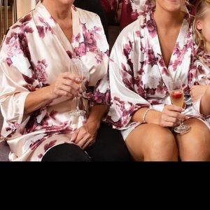 Blush Pink silk robe- plus size